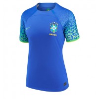 Koszulka piłkarska Brazylia Strój wyjazdowy dla kobiety MŚ 2022 tanio Krótki Rękaw